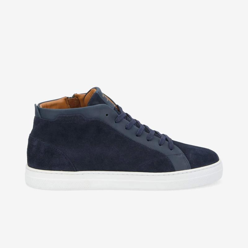 SPARK MID ZIP - SUEDE/BRONX -  BLEU